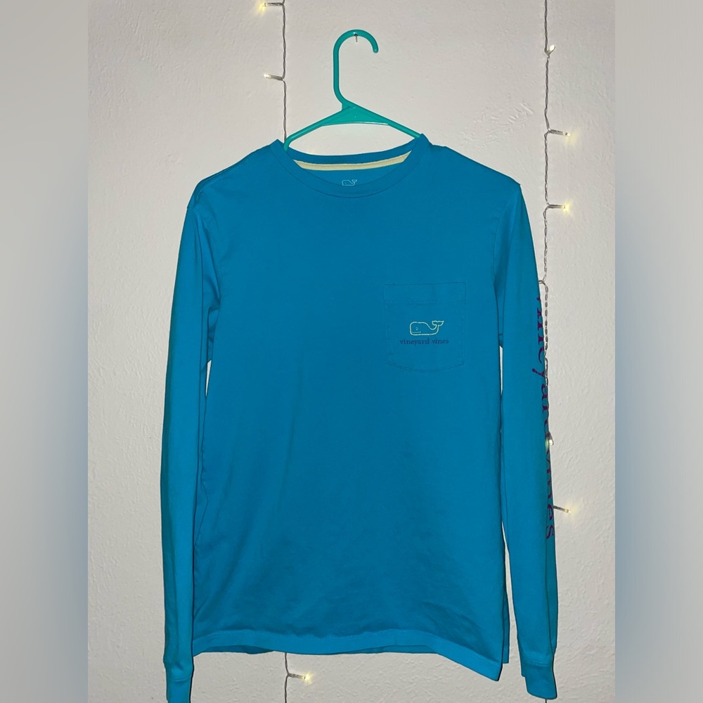 Vineyard Vines Long Sleeve Classic Whale Tee | Blue | XS